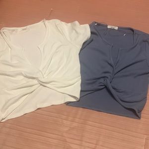 Chris cross short sleeve tank top